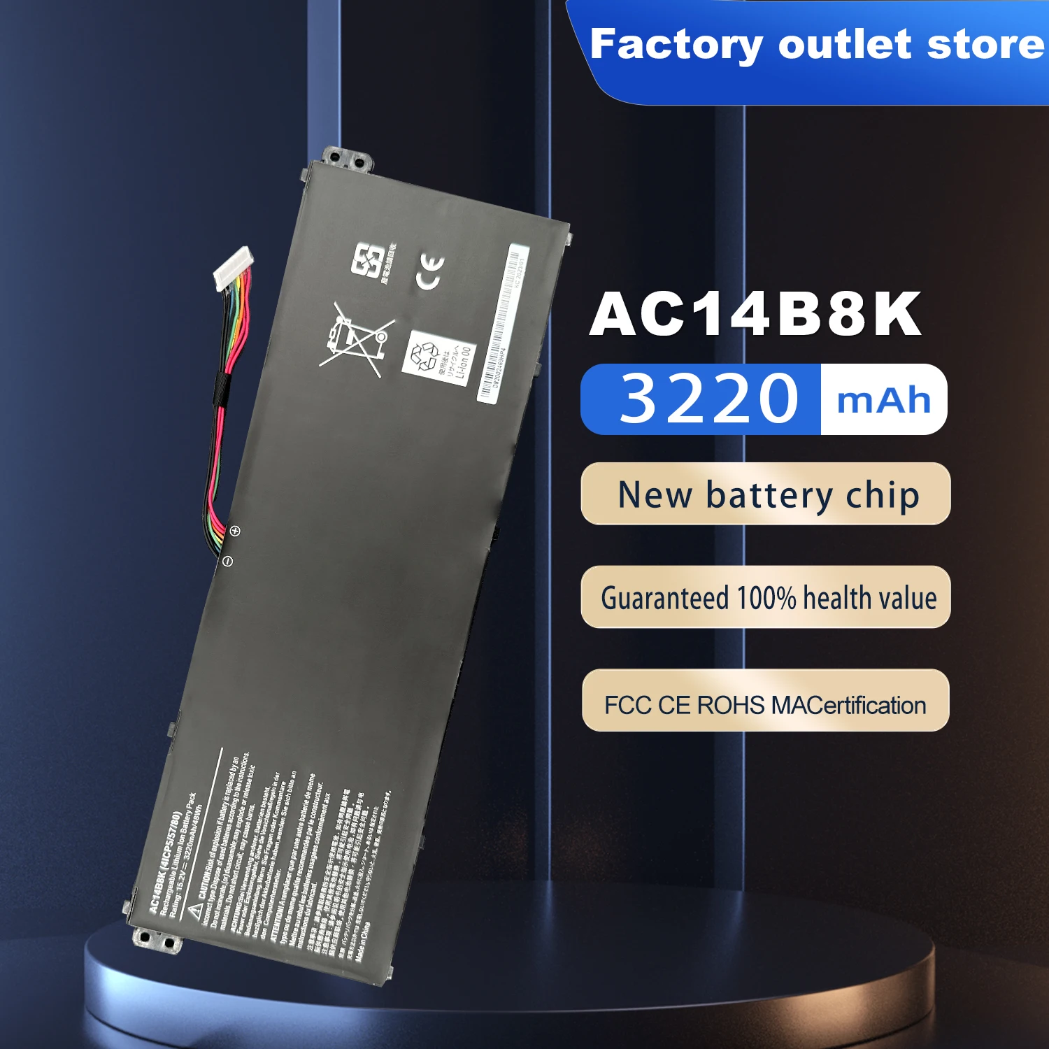 Bateria do Portátil para Acer Aspire Cb3111 Cb5311 Es1511 Es1-512 Es1-520 S1-521 Es1-531es1731 E5-771g V3-371 V3-111 Ac14b8k