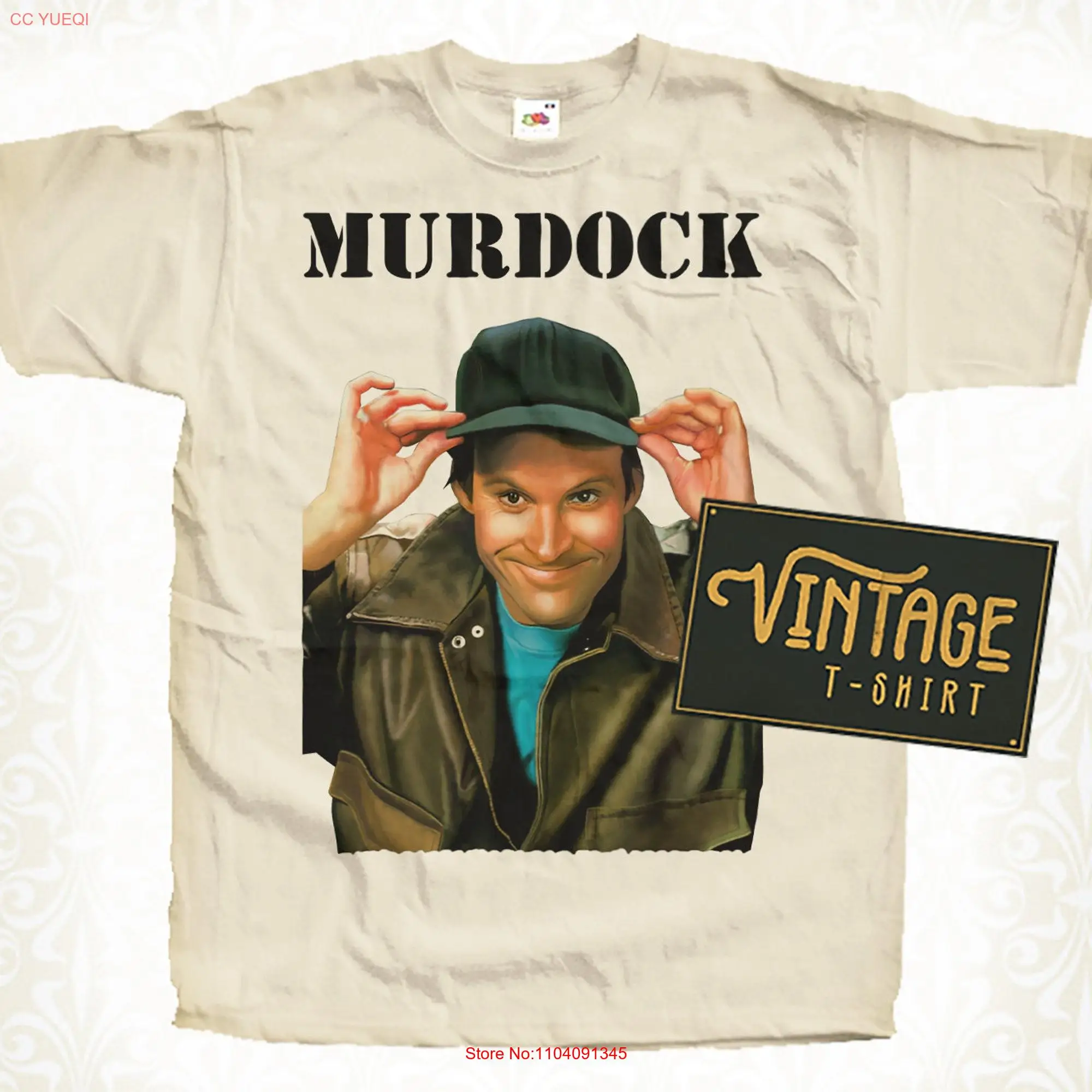 The A Team Murdock V1 T Shirt Vintage Natural color Men's DTG Digital Print SIZES S M L XL 2XL 3XL 4XL 5XL