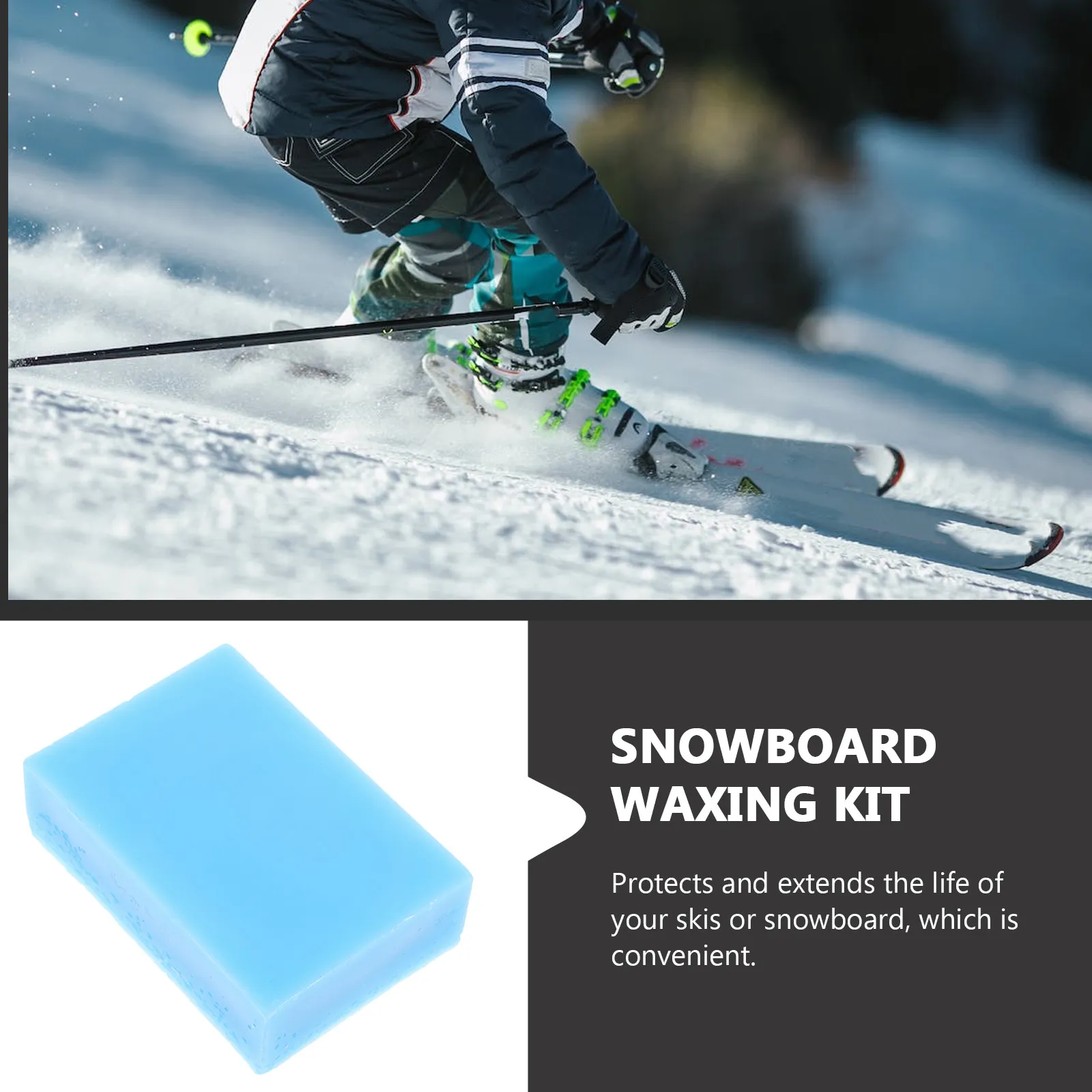 

Single Double Snowboard Wax Maintenance Enhance Speed Convenient Easy Apply Clean Ski Wax Skateboard Snowboard Waxing Kit