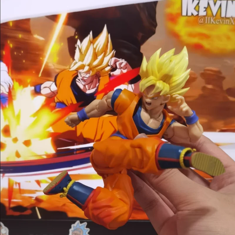 

In Stock Original Bandai Shf Dragon Ball Z Goku 3.0 Super Saiyan Battle Opening Collectible Anime Action Figure Model Toys Gifts