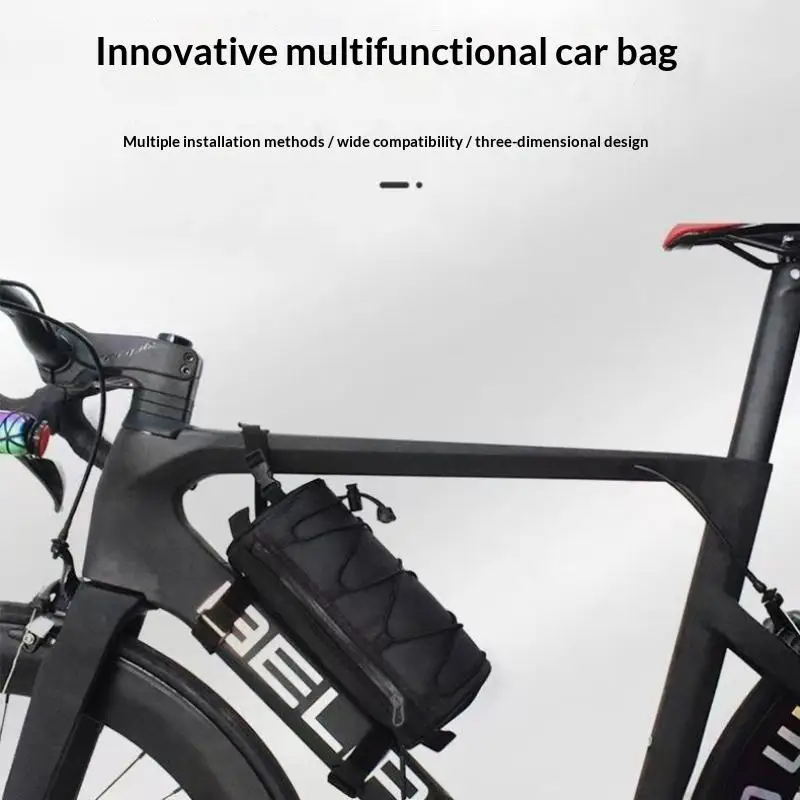 Multi-Functional Bicycle Front Frame Bag Water Resistant Large Capacity Cycling Storage Pouch for Road Mountain Bike Travel