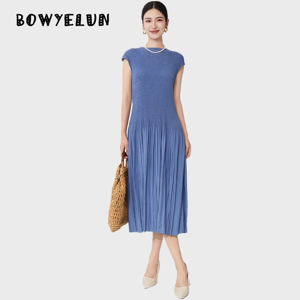 

Женское элегантное летнее платье А-силуэта, модное однотонное платье миди с коротким рукавом для отпуска