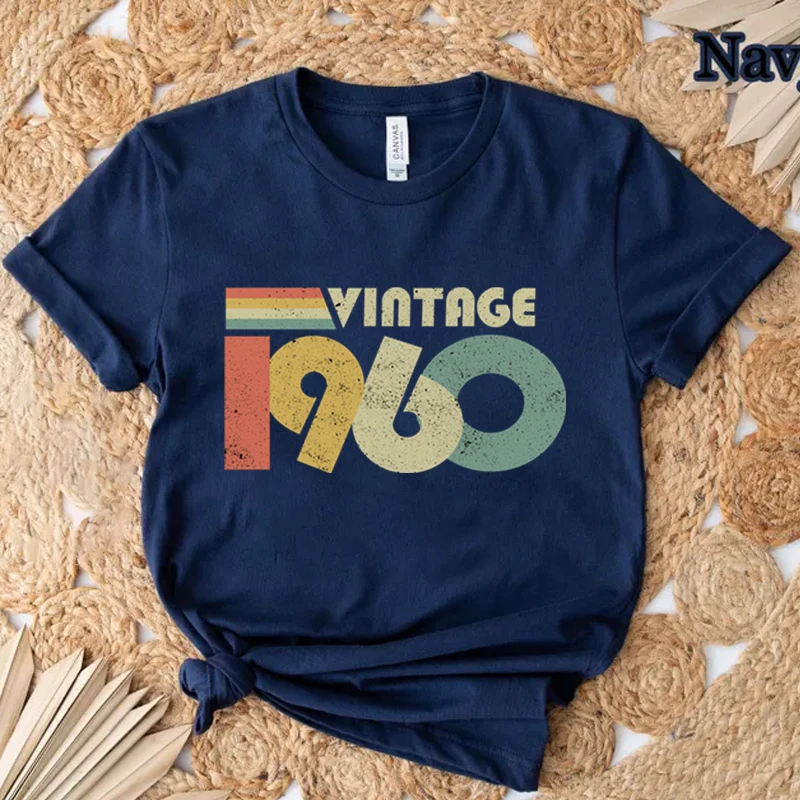 1960 Birthday Shirts for Men Women 1960 To 1969 Clothes 60th Birthday Gifts Vintage T Shirts Vintage 60 Years Old T-Shirt