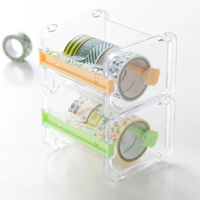All-in-One Masking Tape Cutter & Storage Organizer | Office Tape Dispenser Desk Accessory | Stationery Supplies for Office/Home - view 5