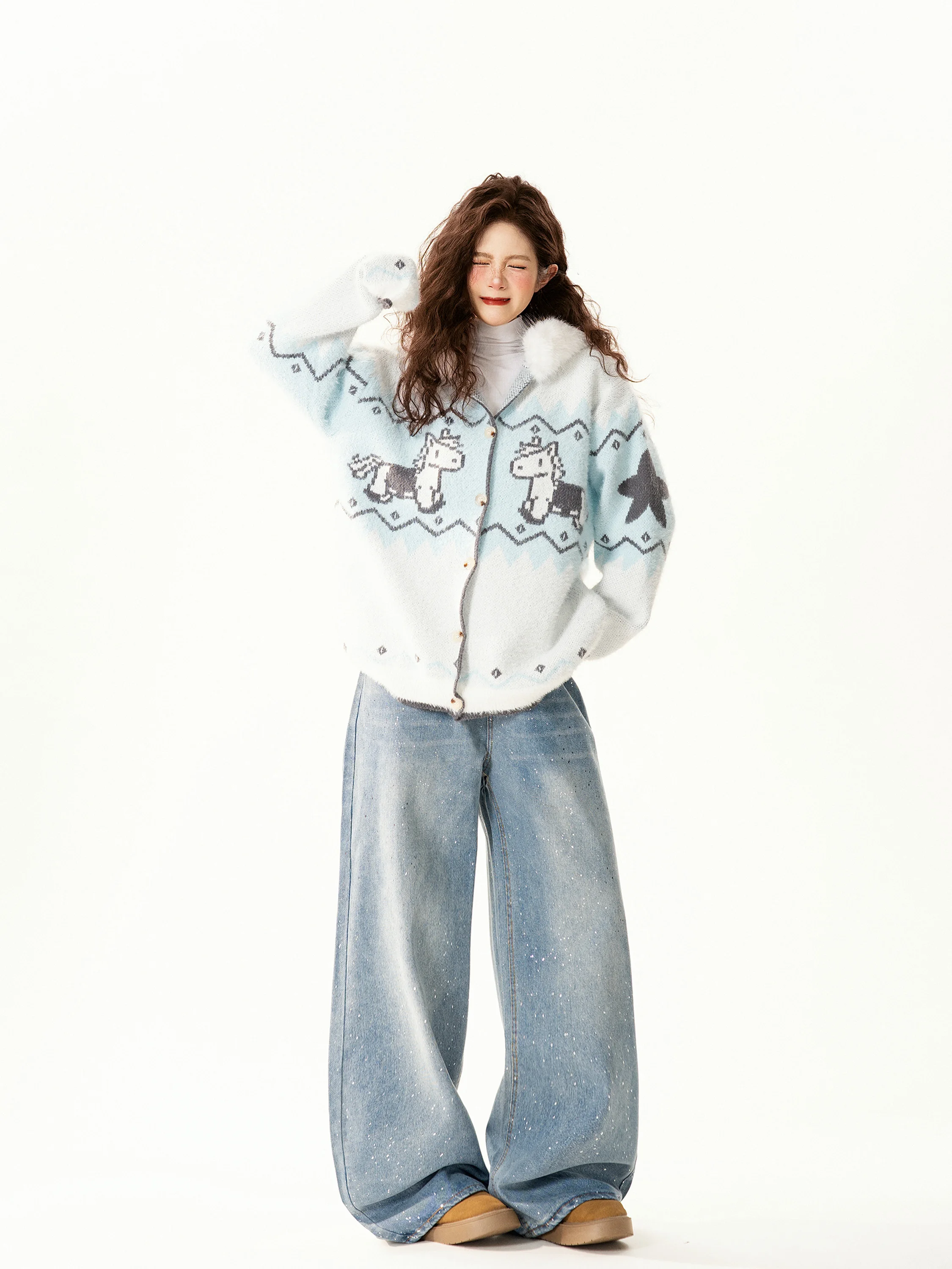 

Женский свободный вязаный кардиган с капюшоном в стиле ретро, длинный свитер-пальто для повседневной носки, эксклюзив онлайн-продажи