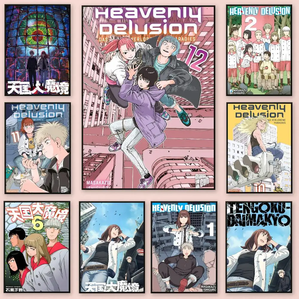 Uncanny Riveting Anime H-Heavenly Delusion Poster Series HD Wall Living Room Home Decor Gift
