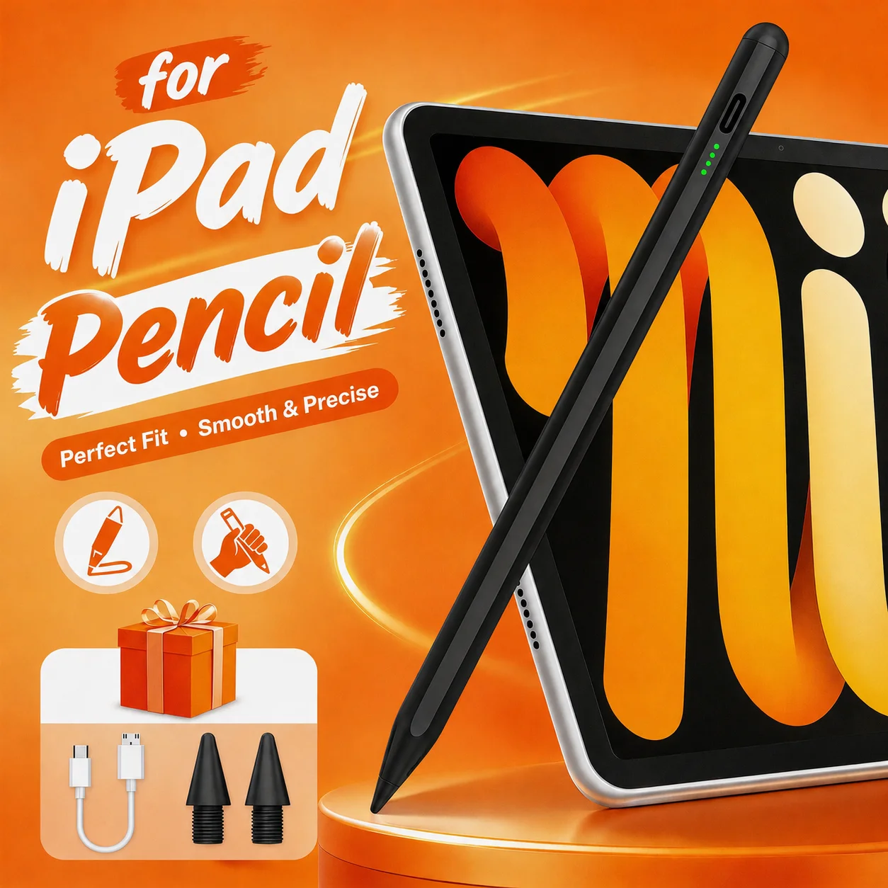 

For Apple Pencil Charging Palm Rejection Stylus Pen for A16 iPad 6th 7th 8th 9th 10th Air Pro Mini Accessories for iPad Pencil