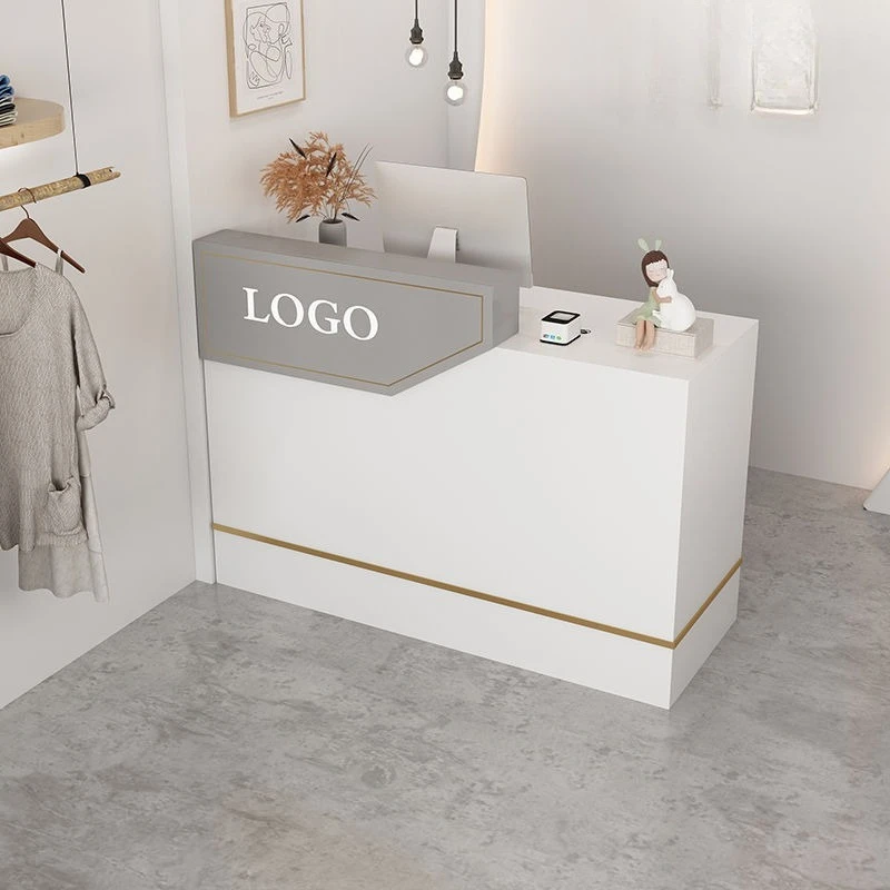 Modern Simple Small Reception Counter, Front Desk for Women's Clothing Store, Beauty Salon, Mini Bar, Shop Furniture view 3