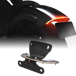 LED Smoked Fender Eliminator Integrated Tail Light For Kawasaki 2015-2024 Vulcan S EN650