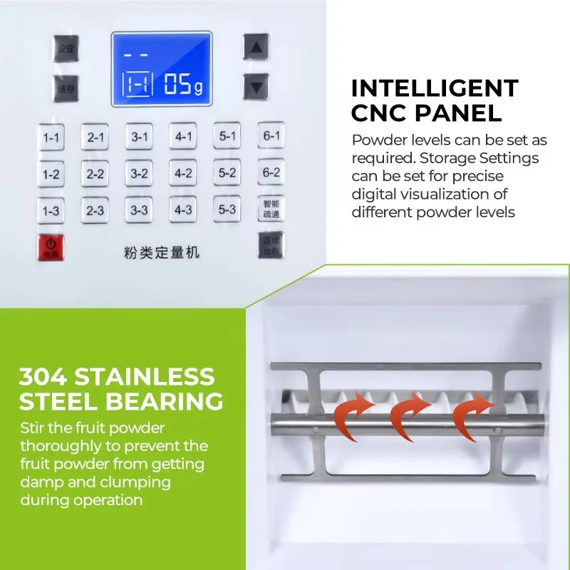 Automatische Matcha Koffie Suiker Poeder Fructose Quantizer Melk Thee Poeder Dispenser Machine