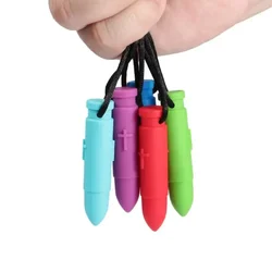 Baby Silicone Teether Kids Chew Sensory Necklace Autism ADHD Chidren Biting Chewing Therapy Toys Oral Chewy Training Pendant