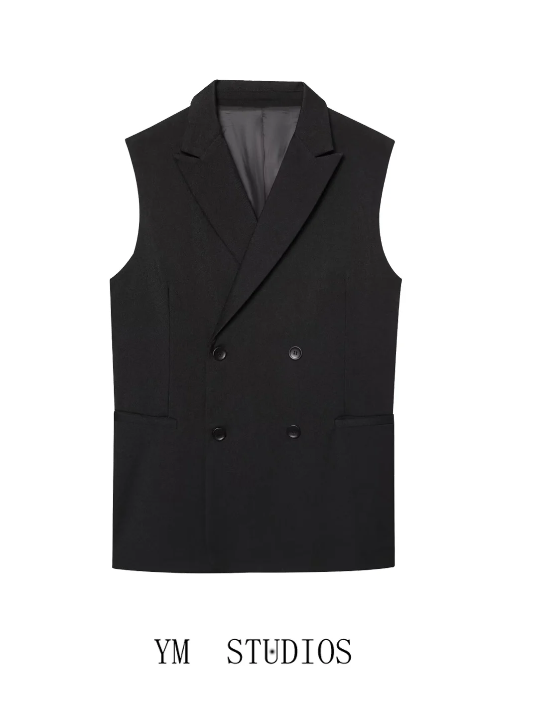 

Loose Straight Cut Double Breasted Suit Vest Street Sle Faion Casual Lazy Bal Top Women's Faion Summer 2025