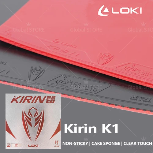 LOKI-GOMA para tenis de mesa KIRIN K1 Original, hoja de goma no pegajosa para Ping Pong con esponja para pastel preajustada, 2,1mm