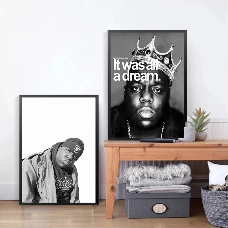 It Was All A Dream Music Poster The Notorious BIG Biggie Smalls Rap Poster Canvas Printing Painting Wall Art Decoration