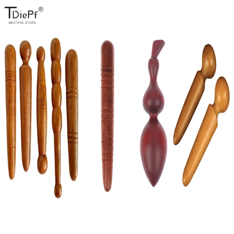 1pc Massage Tool Wooden Spa Muscle Roller Stick Cellulite Blaster Deep Tissue Fascia Trigger Point Release Self FootBody Massage