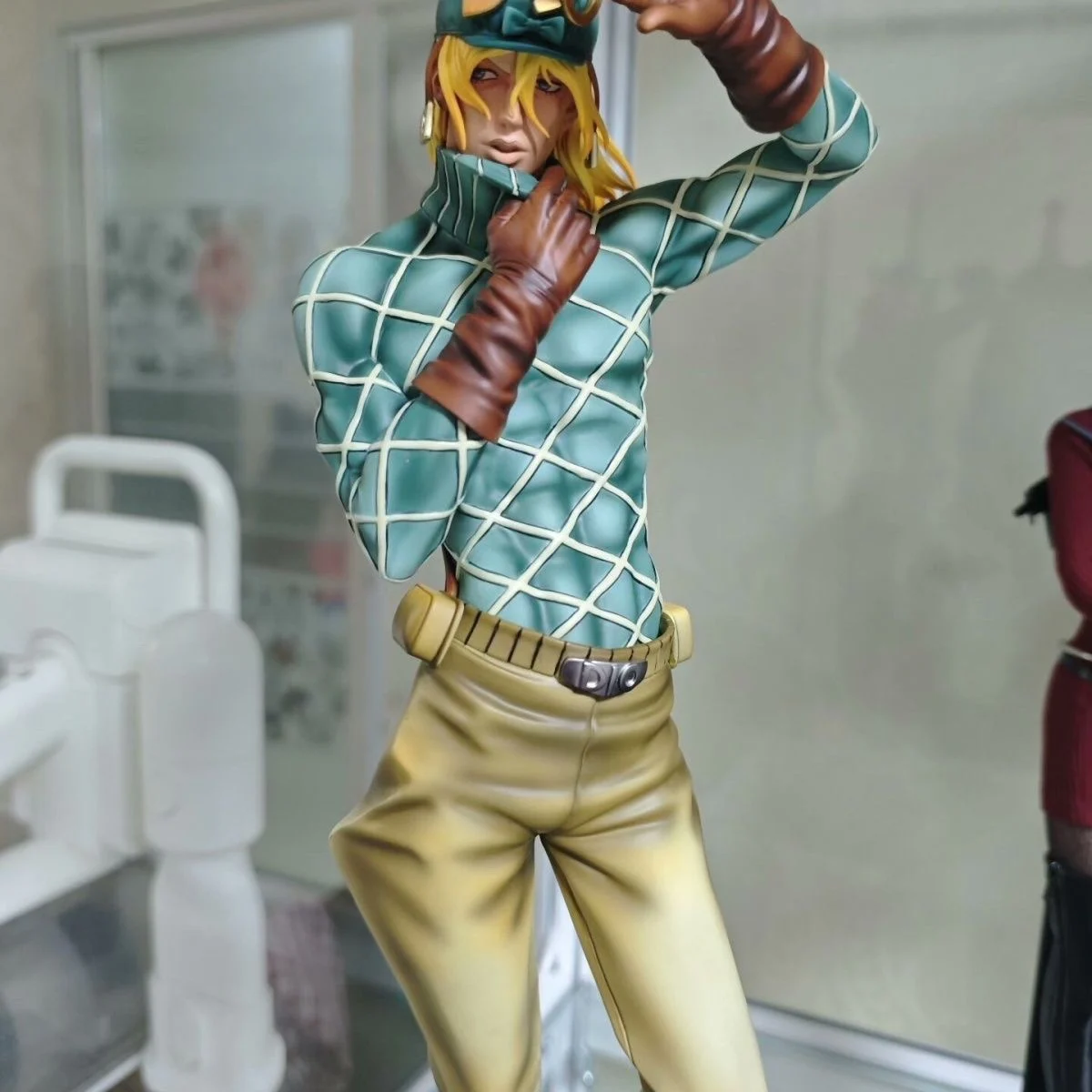 JOJO Bizarre Adventure  33CM  Diego Brando Figures Steel Ball Run Anime Figure DIO Logo Cap Collectible Model Shelf Decoration
