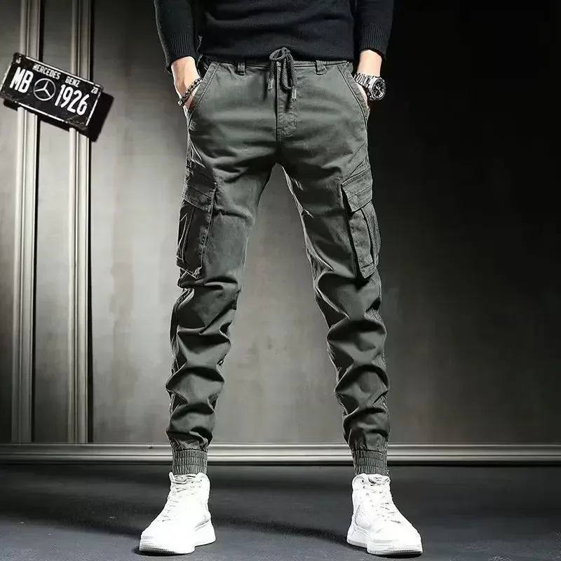 Spring Autumn Man Harem Y2k Trousers Tactical Military Cargo Pants Men Techwear High Quality Outdoor Hip Hop Work Stacked Slacks