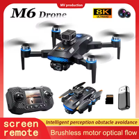 New M6 RC Drone 8K Professional HD Camera Airplane 5G WIFI FPV Video UAV With Screen Remote Control Quadcopter Dron Toys Gifts