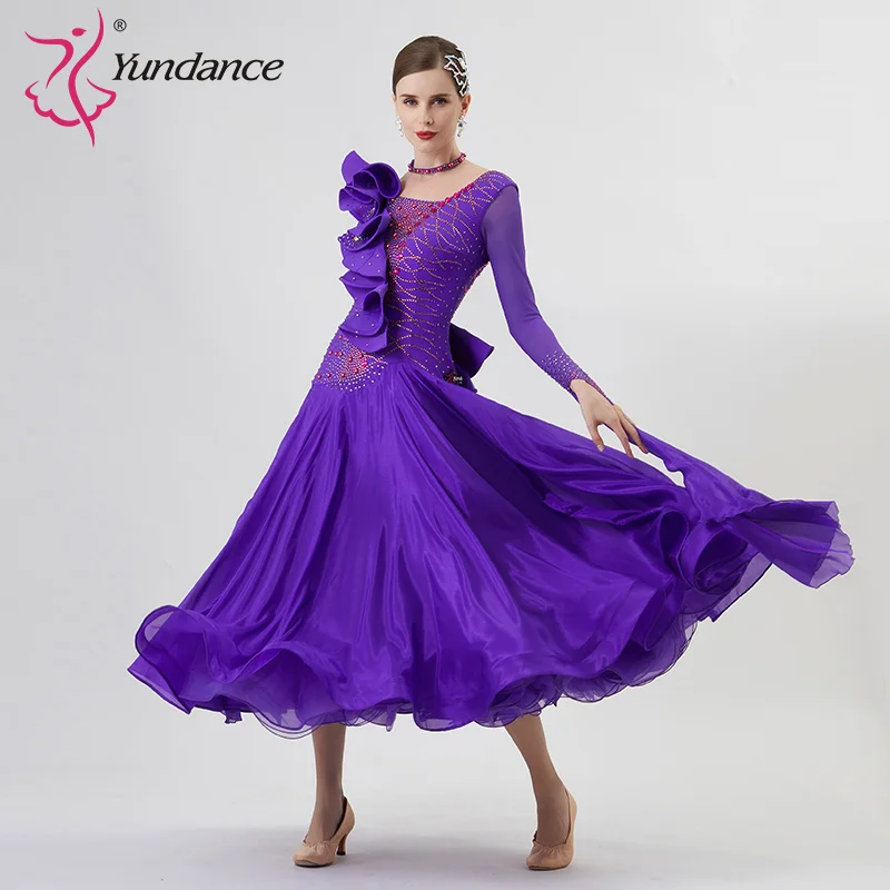 

B-22216 Новое международное стандартное платье для бальных танцев на заказ, высококачественные жемчужные шелковые платья для бальных танцев на продажу