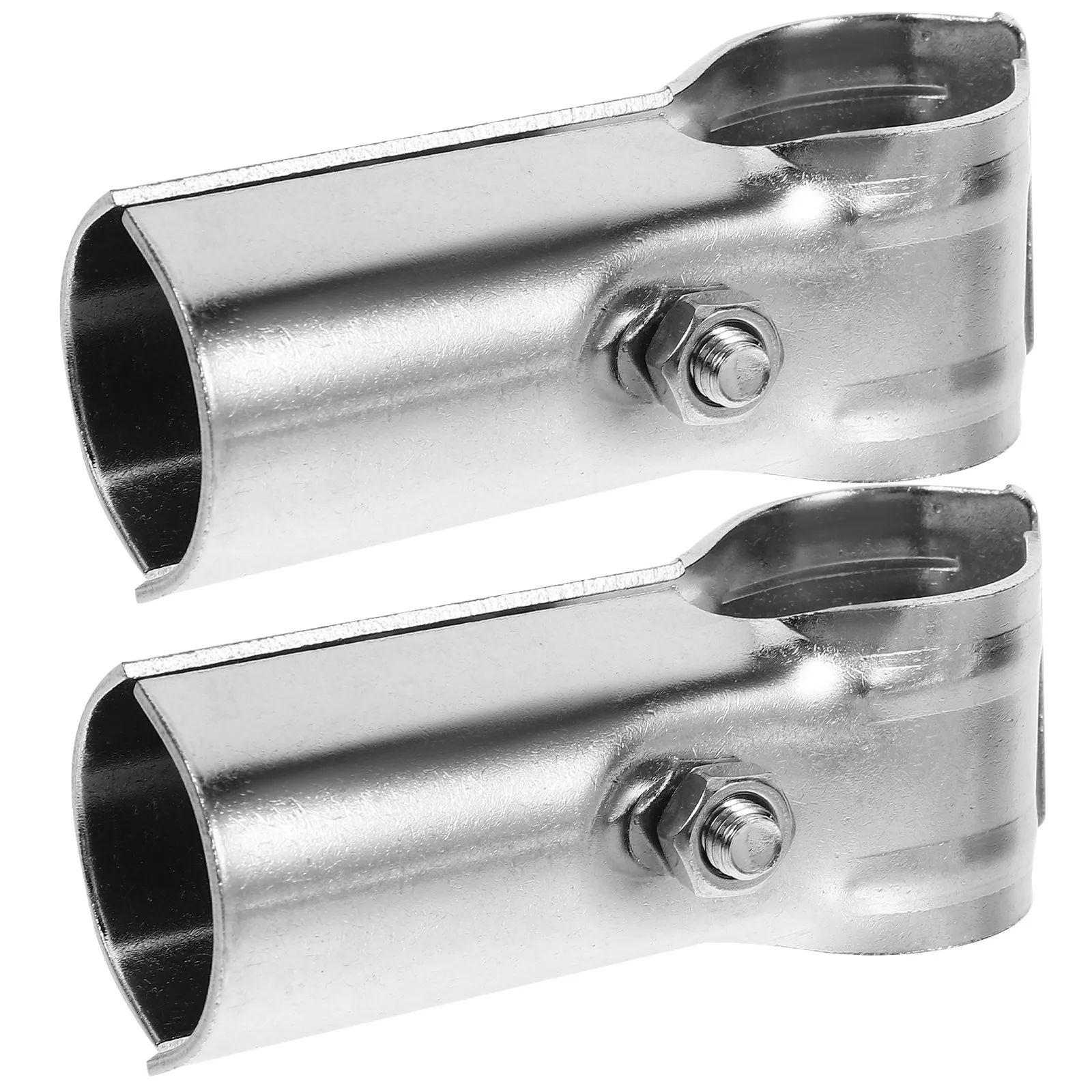Pipe Connector Clamp 2Pcs Stainless Steel Zinc Coated Greenhouse Tube Fastener for Rotating Platform