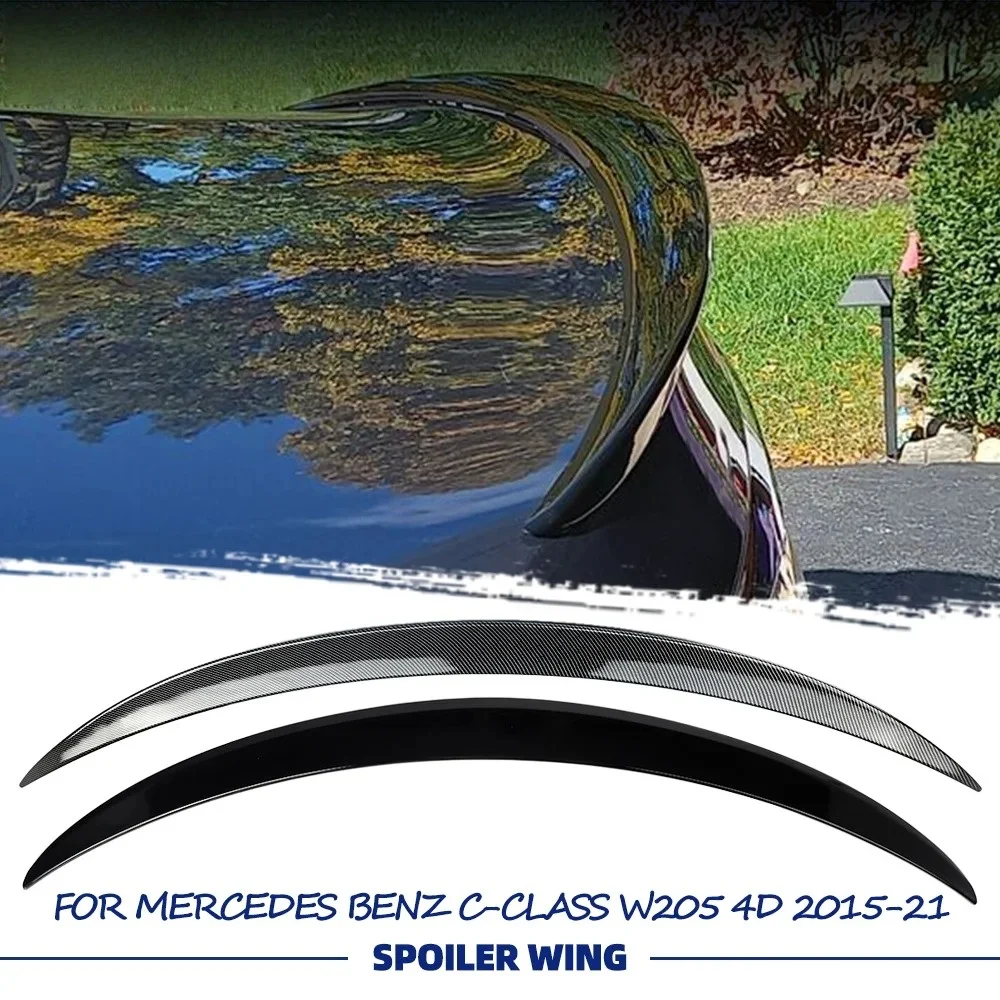 

Глянцевый черный спойлер под карбон для Mercedes-Benz C-Class W205 4-дверный 2015-2021 - Аксессуар для тюнинга автомобиля