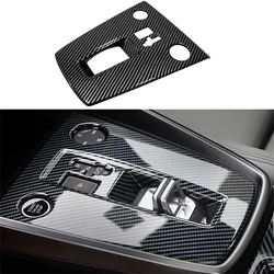 For Audi A3 8Y 2021 2022 2023 LHD!!! Carbon Black Interior Gear Shift Panel Cover Decorative Trim ABS Car Accessories 1pcs