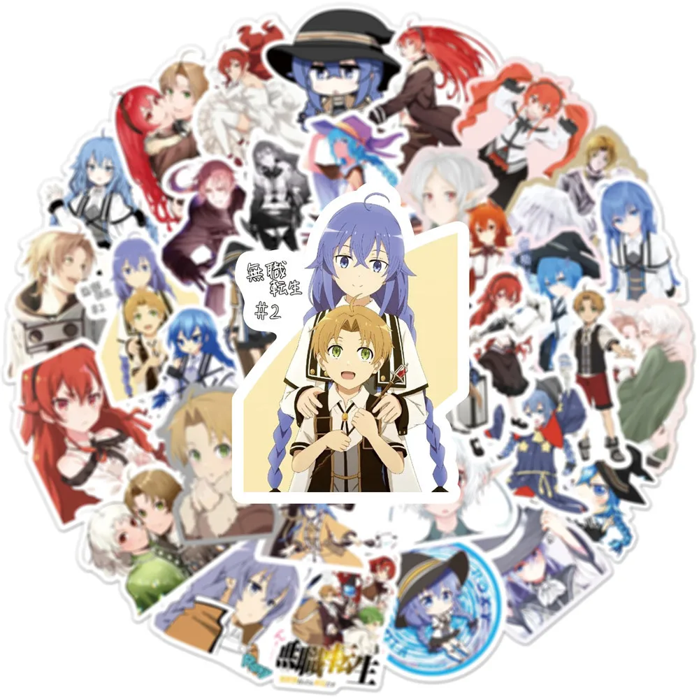 

10/50PCS Mushoku Tensei: Jobless Reincarnation Stickers Funny Anime Graffiti Sticker Cartoon Kids Toys Laptop Guitar Car Bike