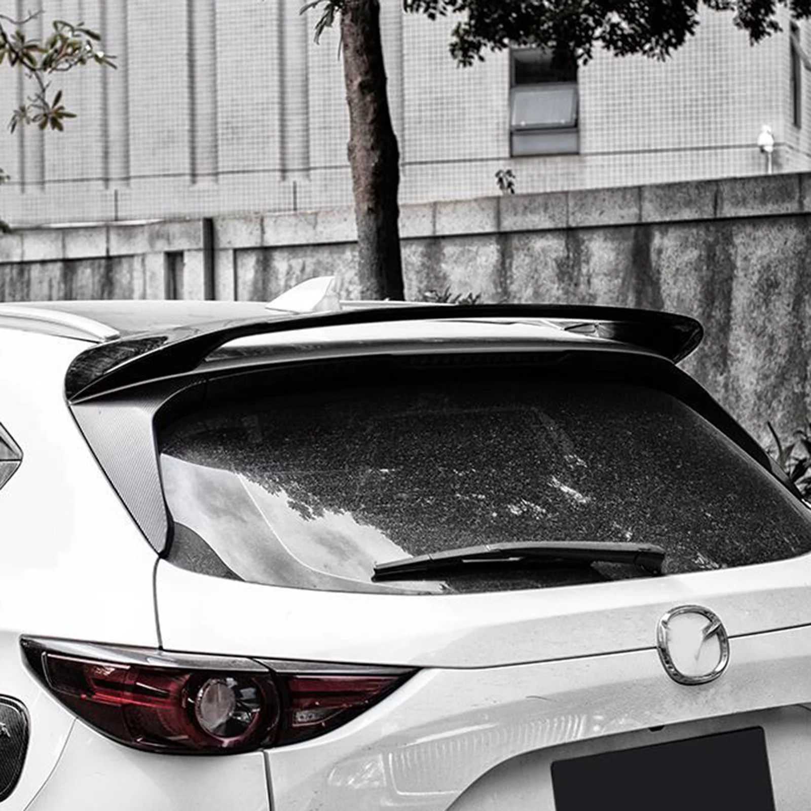 Rear Roof Spoiler Wing Trunk Tail Upper Lip Trim For Mazda CX-5 CX5 2017-2021 view 6