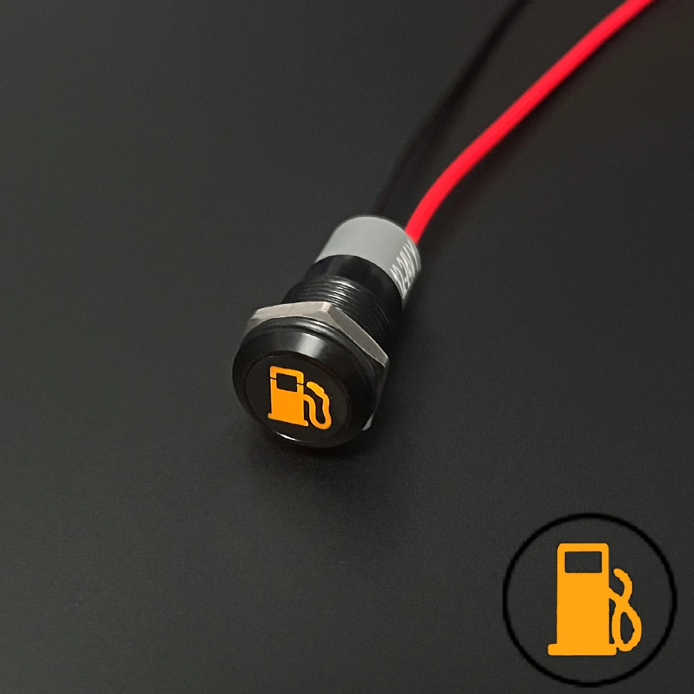 8/12/14MM Metallanzeige Licht Auto Motorrad Wasserdichte LED Pilot Signal Lampe Panel Warnung 12V 24V Anpassung