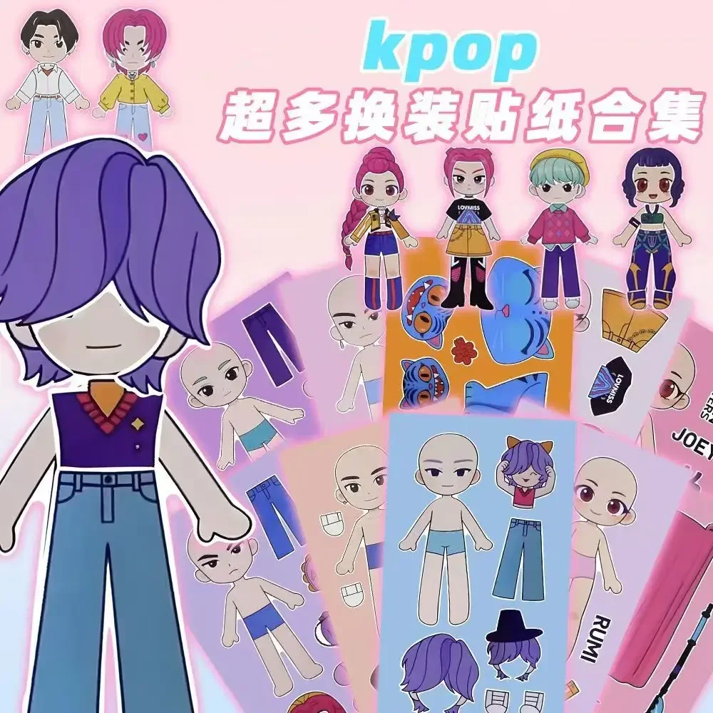 5/10pcs KPop Devil Hunter Cartoon DIY Stickers Bulk Anime Graffiti Stickers, Suitable for Luggage, Computer, Water Bottle