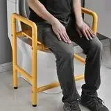 Shower stool, toilet chair, dual-purpose elderly toilet, disabled pregnant women bathing armrest, bathroom safety seat