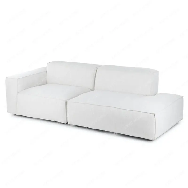 Minimalist Modern Module Fabric Small Apartment Tofu Block Sofa Corner Nordic Style Living Room Creative Faux Leather