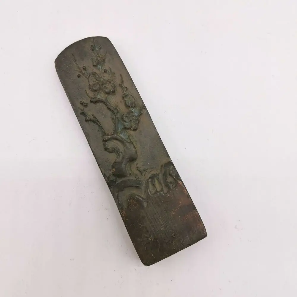 97Mm Collect Chinese Bronze Plum Blossom Flower Seal Signet Stamp 195G