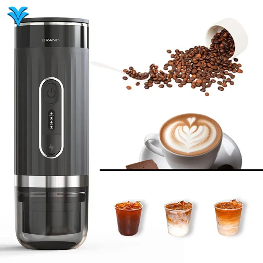 

Portable Electric Espresso Machine for Travel with Capsule & Ground Coffee Compatibility