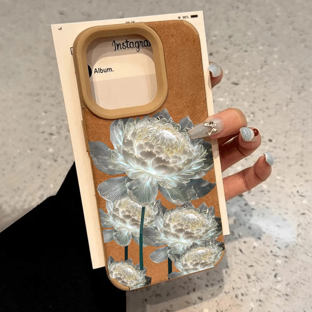 Funda Protectora para Teléfono con Diseño de Cereus de Flor Nocturna para iPhone 17 16 15 14 13 12ProMax 14 15 16 Plus 17 16 15 14 13 Pro 17Air