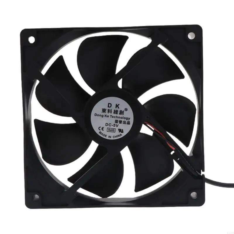 K3NB DC5V 0.32A Cooling Fan 120x120x25mm Porous Bearing PWMs 1500RPM for CPU Servers