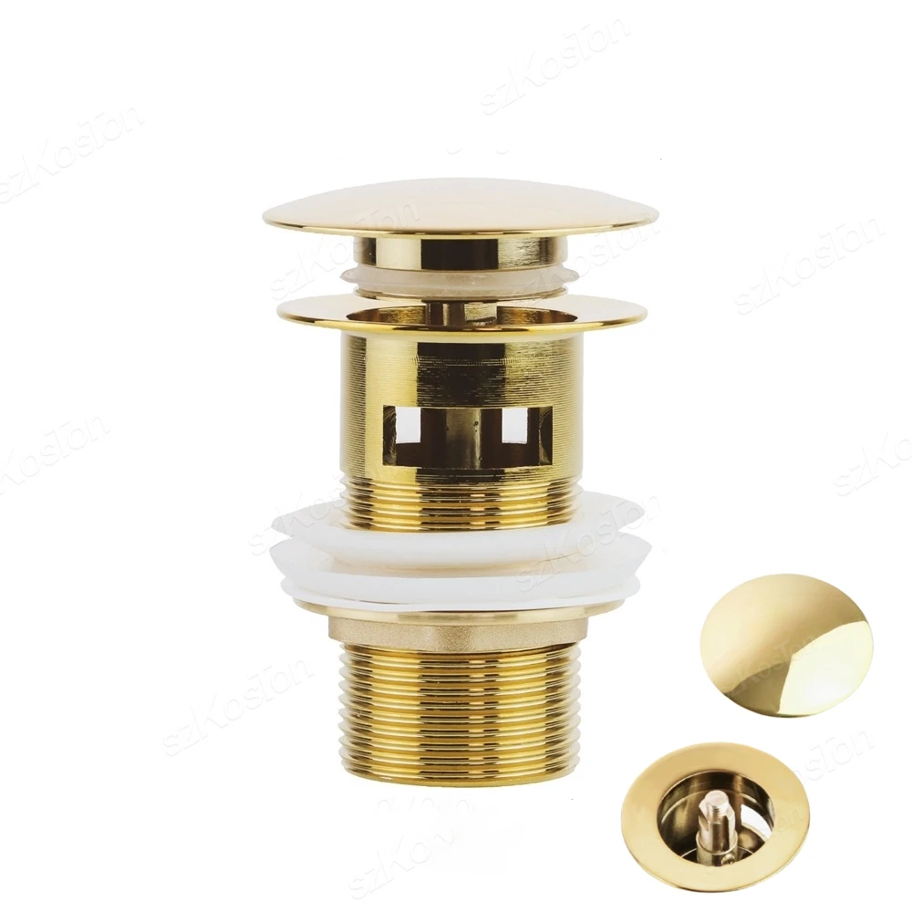 Gold Pop-up Abfluss knopf Waschbecken Stecker Abtropffläche Siphon Abfalls topper Waschbecken Wasserhahn Zubehör Waschbecken Rohr schwarz