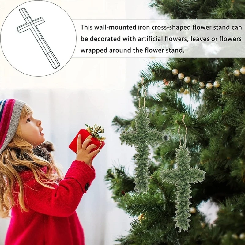 Croix conception CRES COMMESSEMENTS MÉTAL FIL BASE COURRICE POUR LES FORMES FOLLAGE CARAL CROST CROIT PORTE