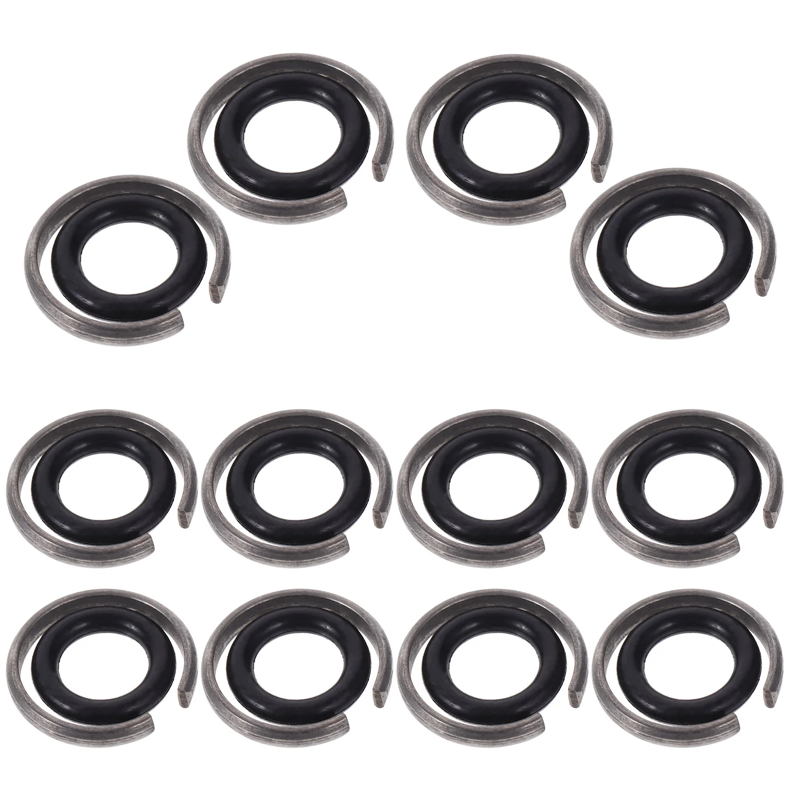 12 Sets Wrench Socket Rubber Ring Retaining For Impact O- Iron Clips Drive Retainer