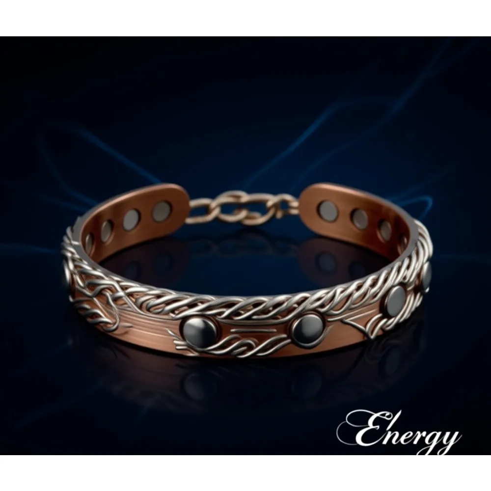 

Магнитный браслет из чистой меди для мужчин с 8 высокопрочными магнитами