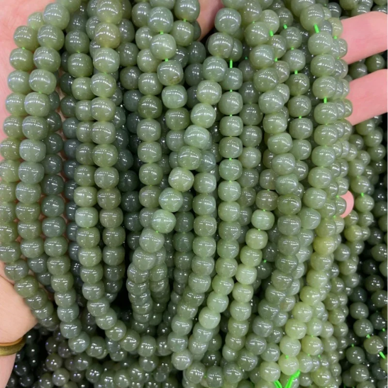 Hetian Jade Yellow Mouth Material Gradient Color 108 Pieces Buddha Beaded Necklace