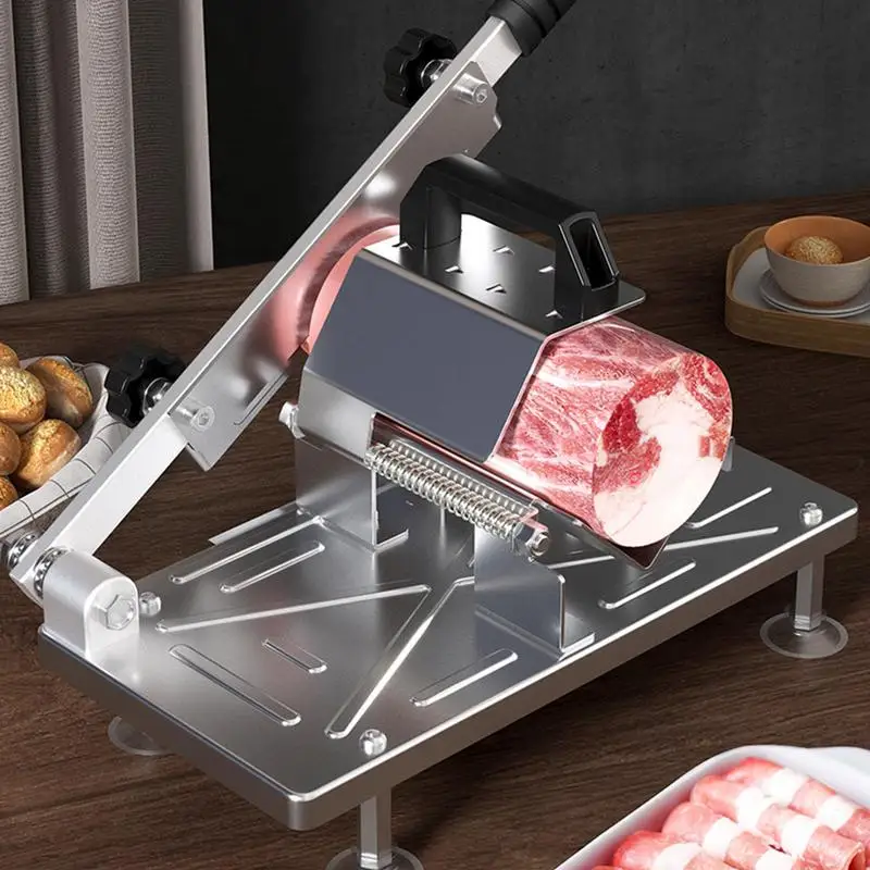 Manual Frozen Meat Slicer Multifunctional Stainless Steel Food Slicer Household Beef and Mutton Roll Quickly Slice for Cooking