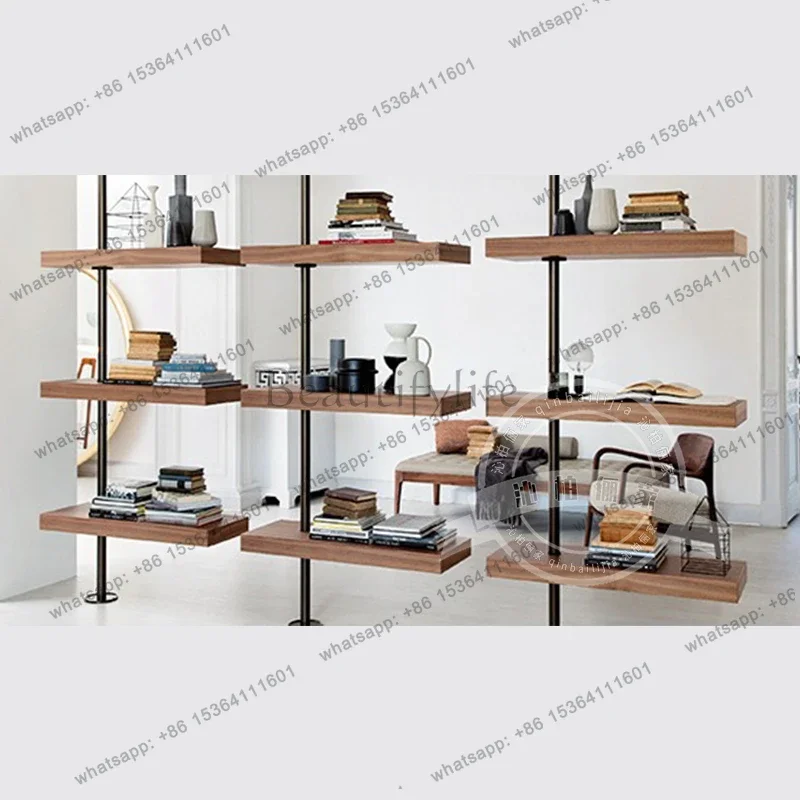 yj7 Partition solid wood multi-layer hanger, wrought iron hanging storage green plant flower decoration frame