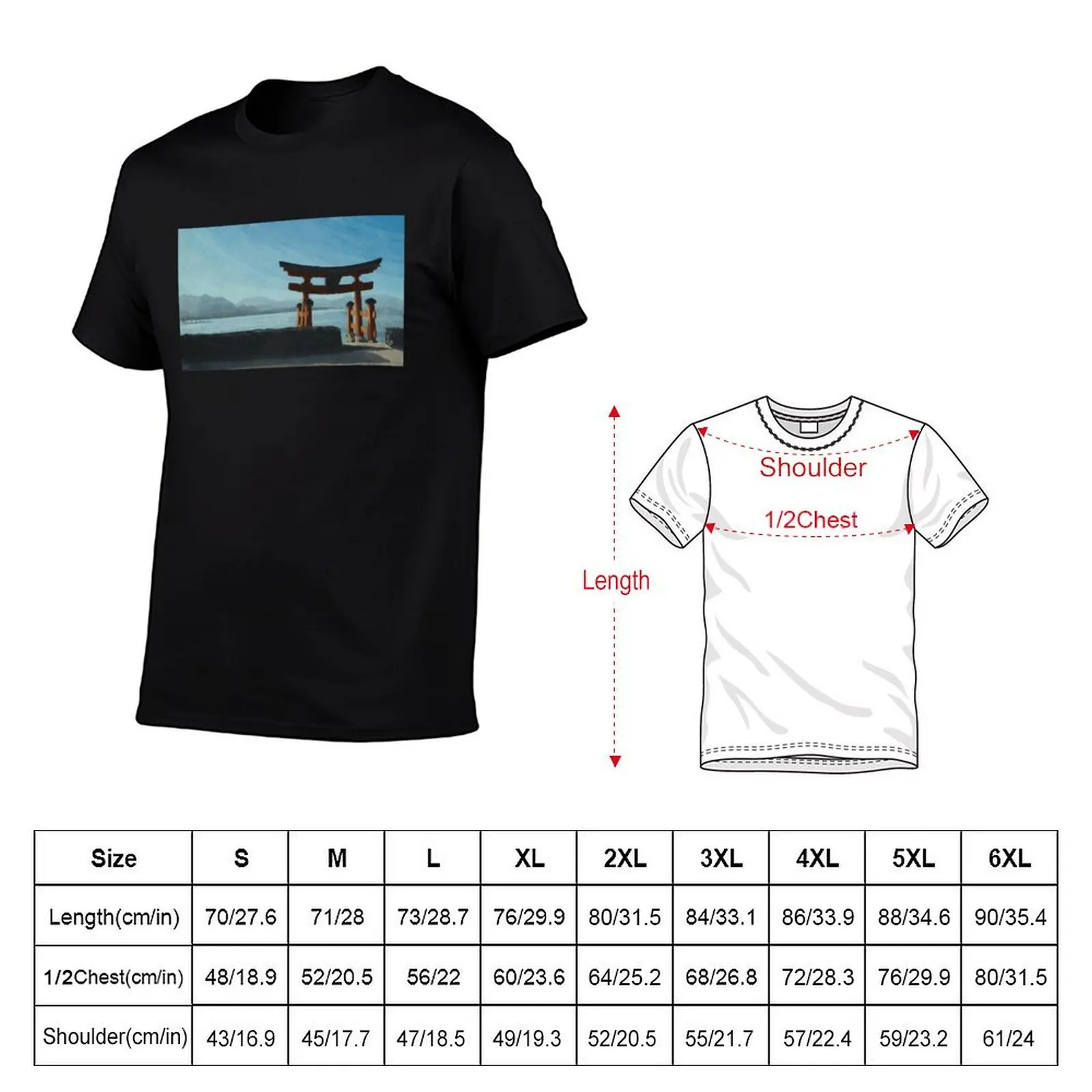 Floating Torii of Itsukushima Shrine Premium T-Shirt custom shirt boys whites Aesthetic clothing mens cotton t shirts