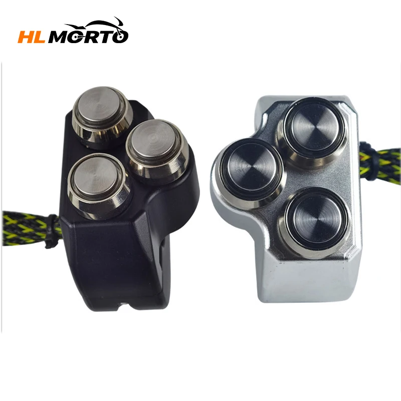 

22mm Universal Aluminium Alloy Motorcycle Handlebar Switch With LED Control Kill Horn Button Headlight 4 Function Combinations