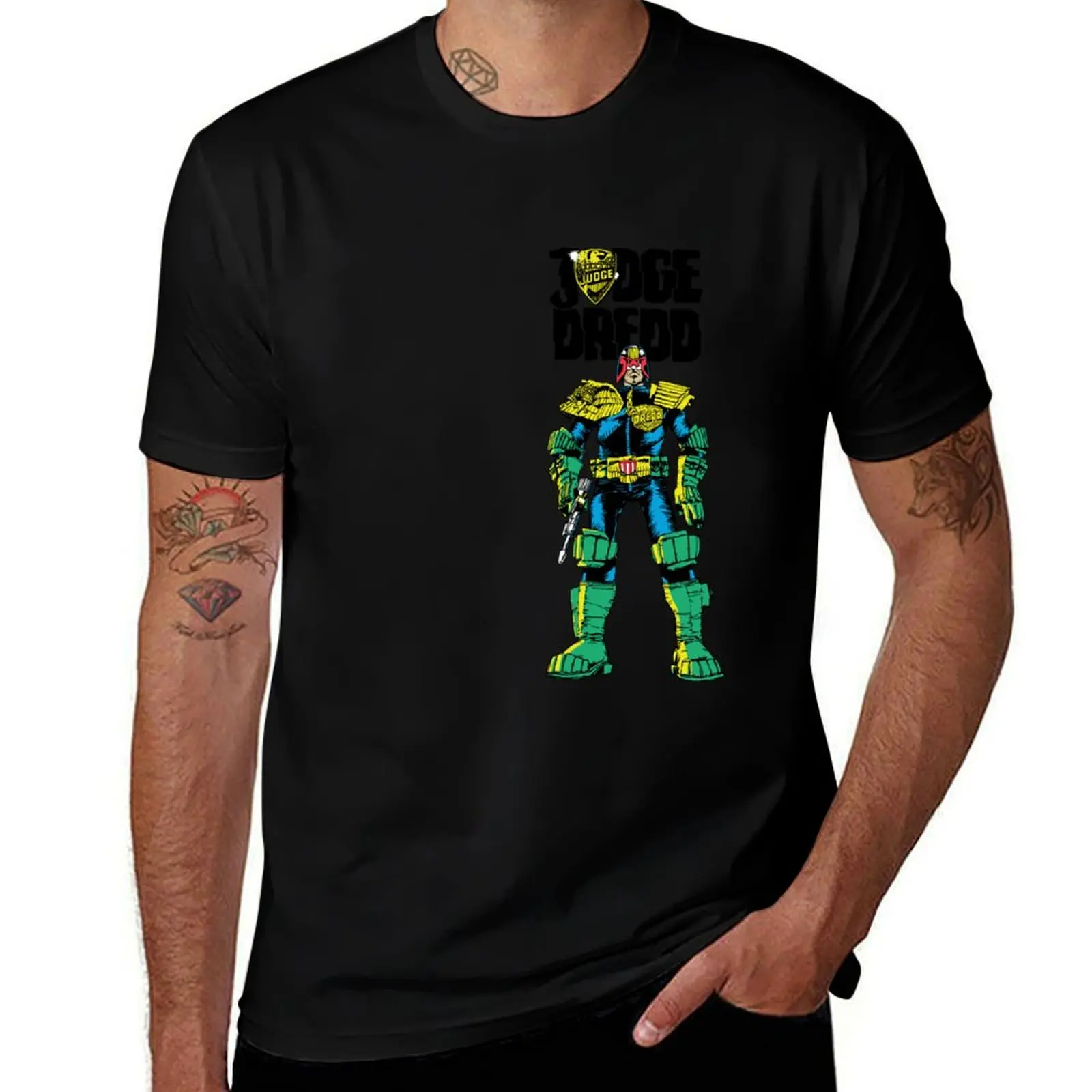 Dredd: Judge, Jury and Executioner (black logo) T-Shirt Simple Graphic Design T-Shirt