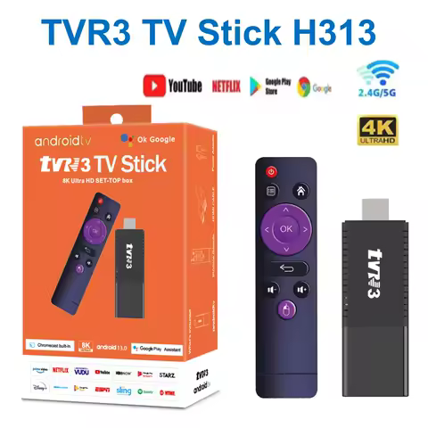 TVR3 Android 13.0 TV Stick 4K HD 2GB 16GB TV Box 2.4G Wifi Smart TV Box Media Player TV Receiver Android TV Stick PK M98 TV98