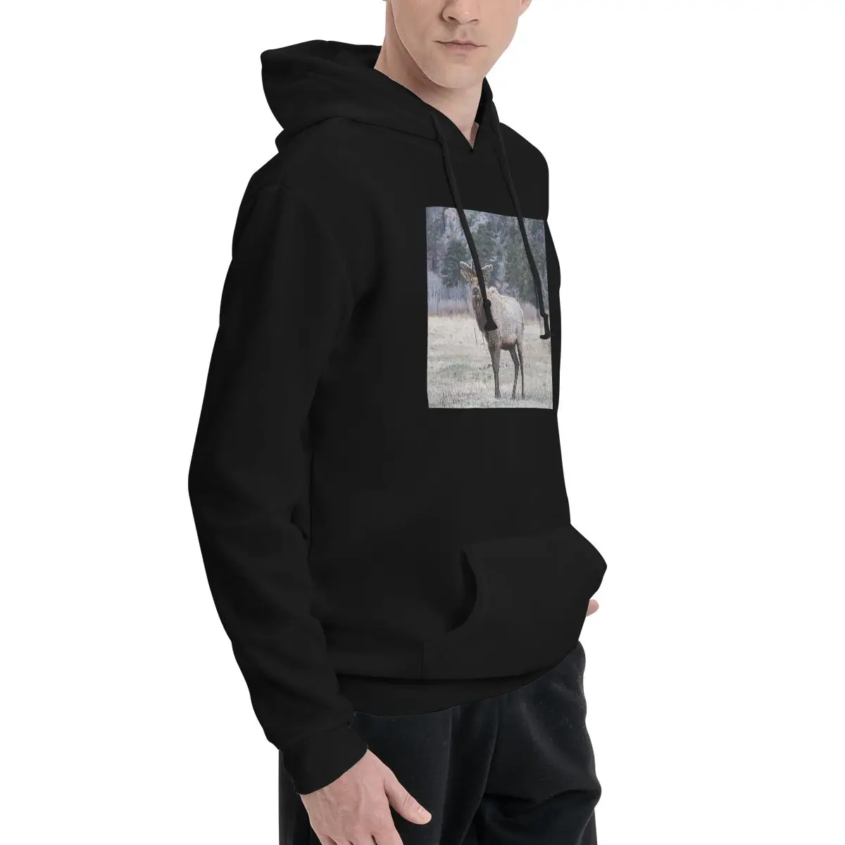 Wild Forest Elk Hoodies Men's Women Casual Pullover Sweatshirt Fashion Long Sleeve Streetwear Autumn Winter