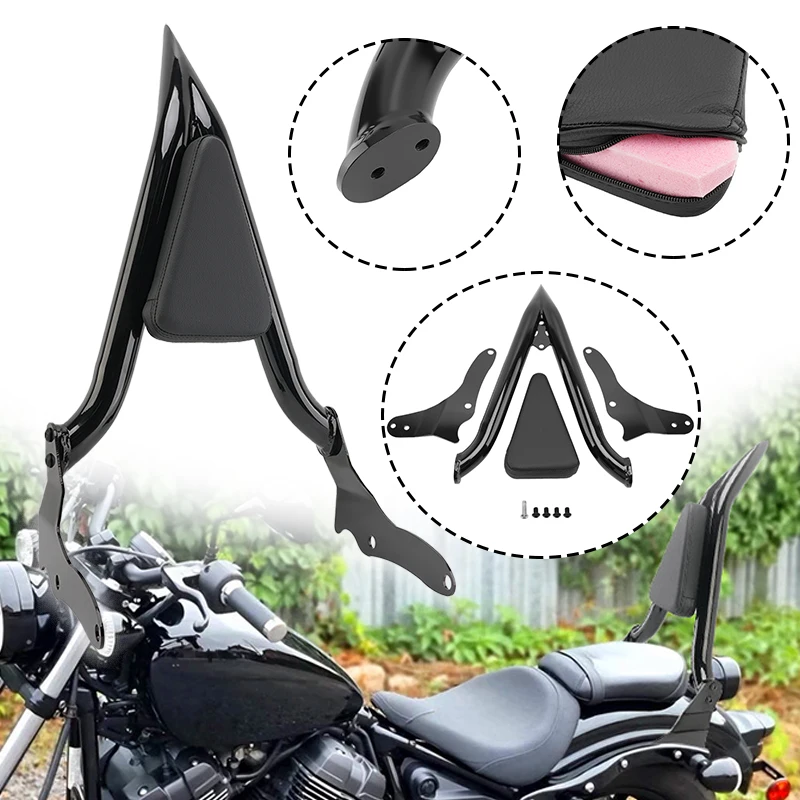 Черная съемная спинка для мотоцикла Sissy Bar для Yamaha Bolt 950 XV950 XVS 950 2013 2014 2015-2025, накладка на спинку заднего пассажира Черная съемная спинка для мотоцикла Sissy Bar для Yamaha Bolt 950 XV950 XVS 950 2013 2014 2015-2025, накладка на спинку заднего пассажира