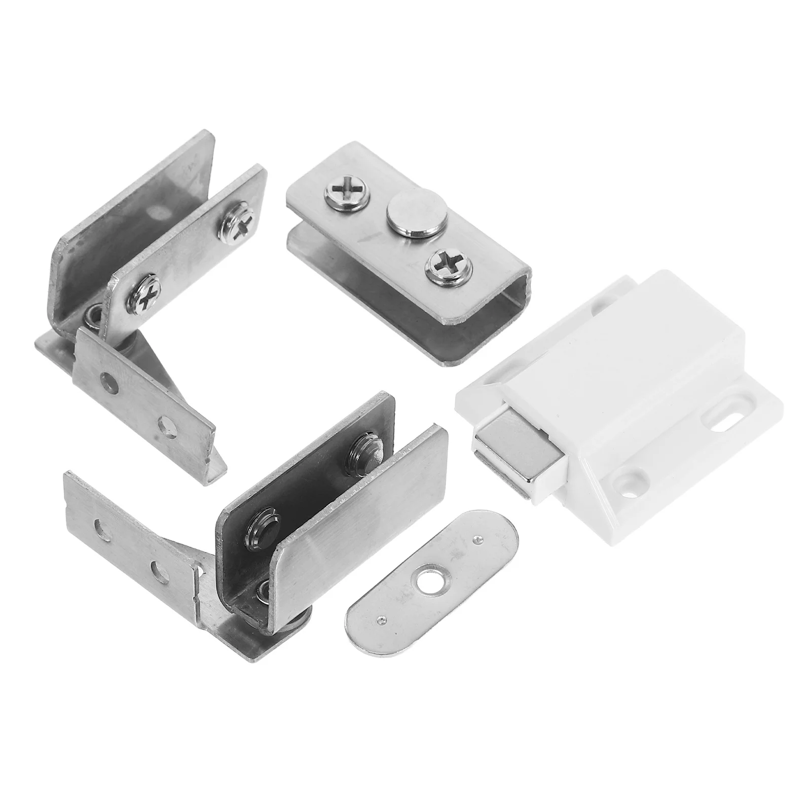 

1 set 1 Set Frameless Glass Door Hinge For Cabinet Display Wine Showcase Hidden Hinges Heavy Duty Clamp Replacement Parts